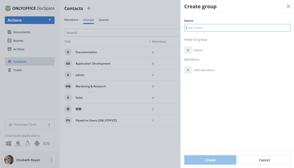 Adding Groups