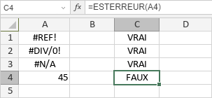 Fonction ESTERREUR