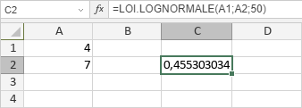 Fonction LOI.LOGNORMALE