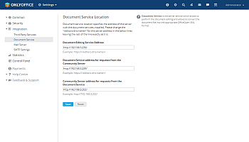 Conectando ONLYOFFICE Docs ao ONLYOFFICE Groups