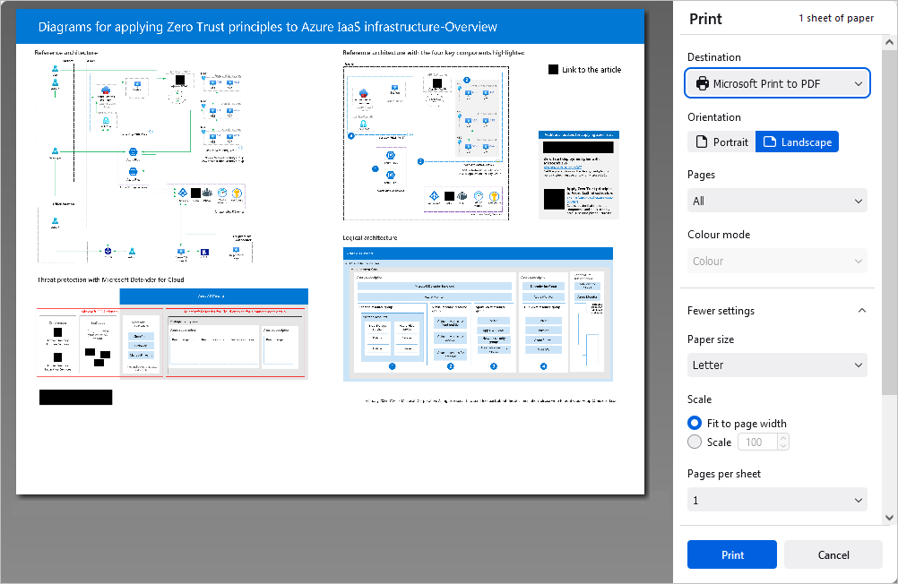 Print Settings window