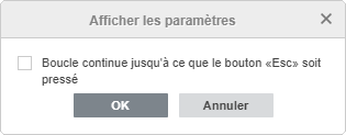 fenêtre Afficher les paramètres