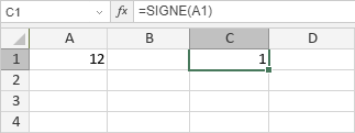 Fonction SIGNE: POSITIF